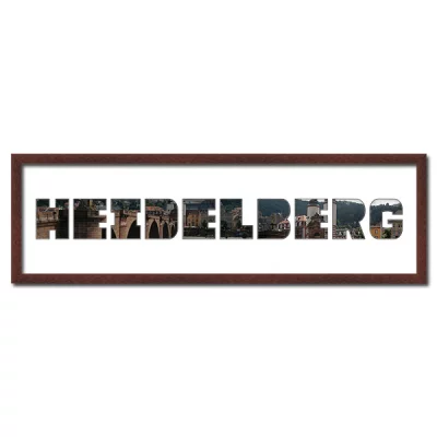 Thumbnail von Regiorahmen "Heidelberg" mit Passepartout Wenge