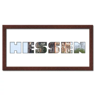 Thumbnail von Regiorahmen "Hessen" mit Passepartout Wenge