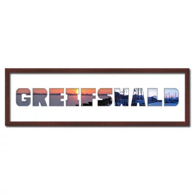 Thumbnail von Regiorahmen "Greifswald" mit Passepartout Wenge