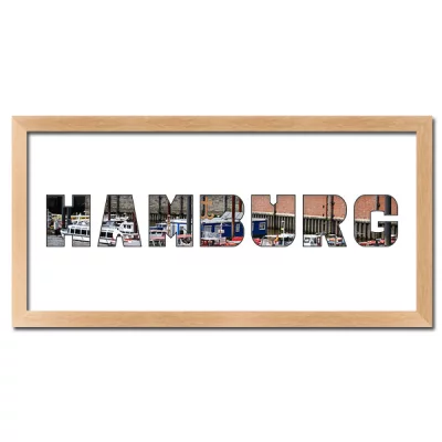 Thumbnail von Regiorahmen "Hamburg" mit Passepartout Natur