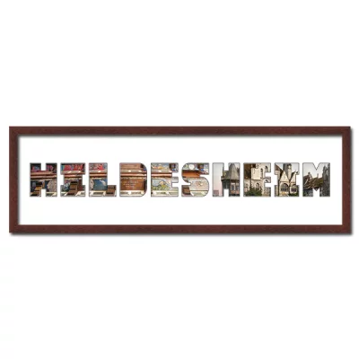 Thumbnail von Regiorahmen "Hildesheim" mit Passepartout Wenge