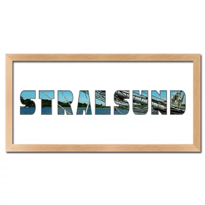 Thumbnail von Regiorahmen "Stralsund" mit Passepartout Natur