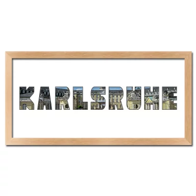 Thumbnail von Regiorahmen "Karlsruhe" mit Passepartout Natur