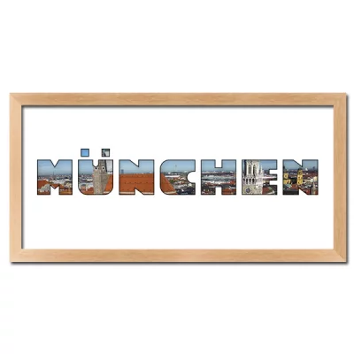 Thumbnail von Regiorahmen "München" mit Passepartout Natur