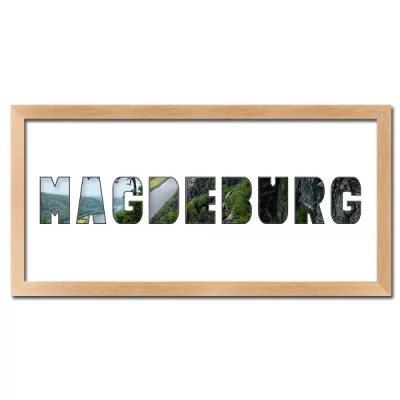 Thumbnail von Regiorahmen "Magdeburg" mit Passepartout Natur
