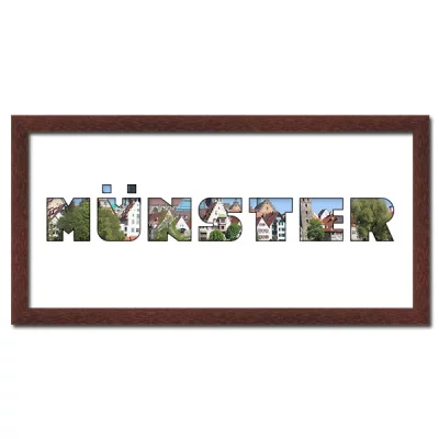 Thumbnail von Regiorahmen "Münster" mit Passepartout Wenge