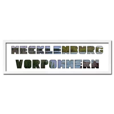 Thumbnail von Regiorahmen "Mecklenburg-Vorpommern" mit Passepartout Weiss