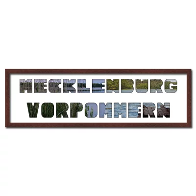 Thumbnail von Regiorahmen "Mecklenburg-Vorpommern" mit Passepartout Wenge