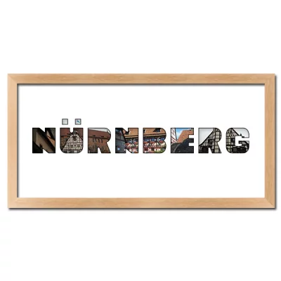 Thumbnail von Regiorahmen "Nürnberg" mit Passepartout Natur