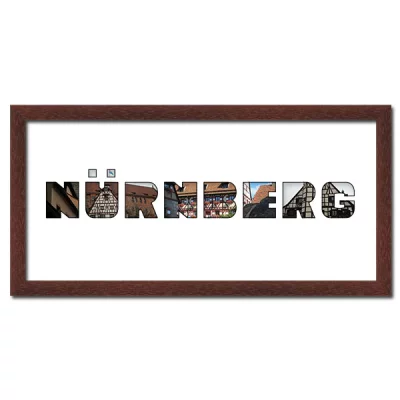 Thumbnail von Regiorahmen "N&uuml;rnberg" mit Passepartout Wenge