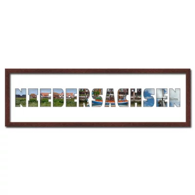 Thumbnail von Regiorahmen "Niedersachsen" mit Passepartout Wenge