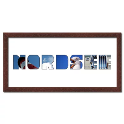 Thumbnail von Regiorahmen "Nordsee" mit Passepartout Wenge