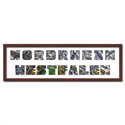 Thumbnail von Regiorahmen "Nordrhein-Westfalen" mit Passepartout Wenge