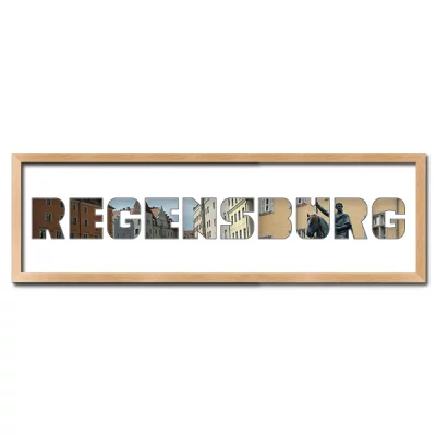 Thumbnail von Regiorahmen "Regensburg" mit Passepartout Natur