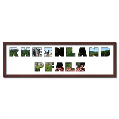 Thumbnail von Regiorahmen "Rheinland-Pfalz" mit Passepartout Wenge