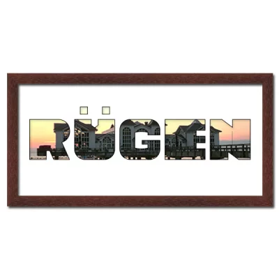 Thumbnail von Regiorahmen "Rügen" mit Passepartout Wenge