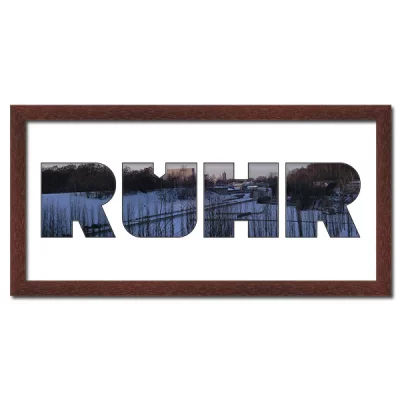 Thumbnail von Regiorahmen "Ruhr" mit Passepartout Wenge