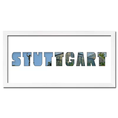 Thumbnail von Regiorahmen "Stuttgart" mit Passepartout Weiss