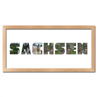 Thumbnail von Regiorahmen "Sachsen" mit Passepartout Natur
