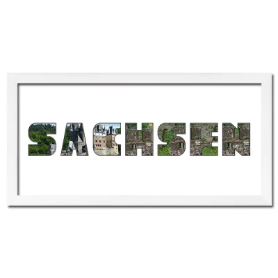 Thumbnail von Regiorahmen "Sachsen" mit Passepartout Weiss