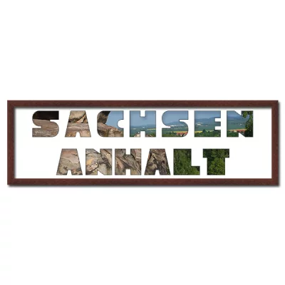 Thumbnail von Regiorahmen "Sachsen-Anhalt" mit Passepartout Wenge