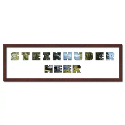 Thumbnail von Regiorahmen "Steinhuder Meer" mit Passepartout Wenge