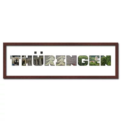 Thumbnail von Regiorahmen "Th&uuml;ringen" mit Passepartout Wenge
