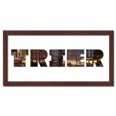 Thumbnail von Regiorahmen "Trier" mit Passepartout Wenge