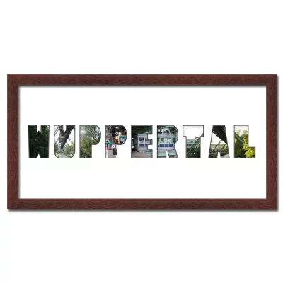 Thumbnail von Regiorahmen "Wuppertal" mit Passepartout Wenge
