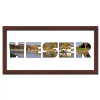 Thumbnail von Regiorahmen "Weser" mit Passepartout Wenge