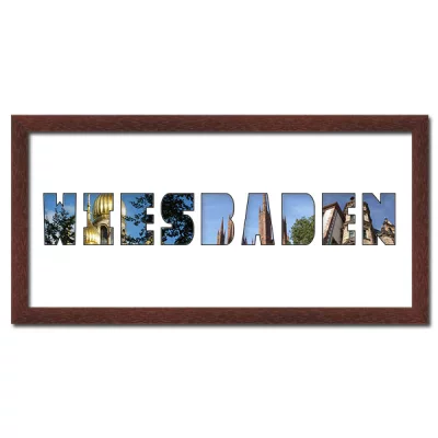 Thumbnail von Regiorahmen "Wiesbaden" mit Passepartout Wenge