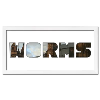 Thumbnail von Regiorahmen "Worms" mit Passepartout Weiss