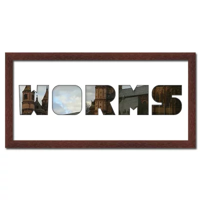 Thumbnail von Regiorahmen "Worms" mit Passepartout Wenge