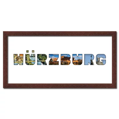 Thumbnail von Regiorahmen "Würzburg" mit Passepartout Wenge