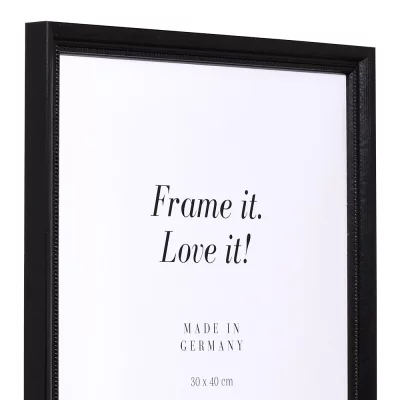 Houten kader Marsac op maat zwart | normaal glas (2 mm)