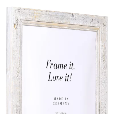 Houten lijst Lafat 35x50 cm | wit | normaal glas (2 mm)