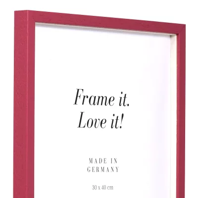 Houten kader Bordeaux met afstandshouder 21x29,7 cm (A4) | rood | normaal glas (2 mm)