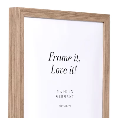 Holz-Bilderrahmen Banize 50x60 cm | nussbaum | Normalglas (2 mm)