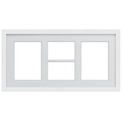 Multiramka na zdjęcia Nouvelle 2x9x13 cm, 2x13x18 cm | biały | szkło standardowe (2 mm)