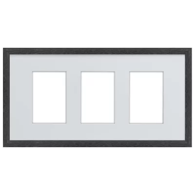 Multiramka na zdjęcia Nouvelle 3x10x15 cm | czarny | szkło standardowe (2 mm)