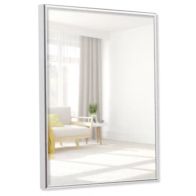 Badezimmer-Spiegel Quadro aus Aluminium 18x24 cm | silber hochglanz | Spiegel (3 mm)