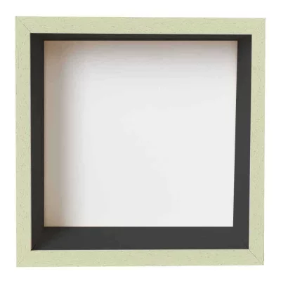 Fotokader met spaarpot 20x20 cm | groen met zwarte box | normaal glas (2 mm)