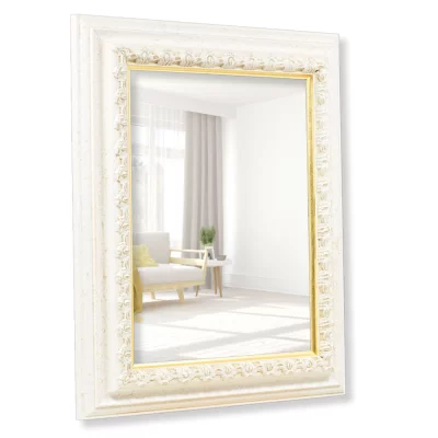 Wandspiegel Orsay 18x24 cm | wit-goud | spiegel (3 mm)