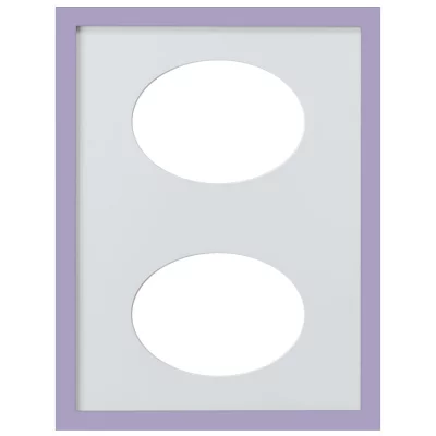 2er Galerierahmen Top Cube in 30x40 cm Ovalausschnitt 2x13x18 cm | flieder | Normalglas (2 mm)