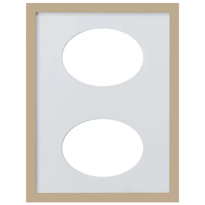 2er Galerierahmen Top Cube in 30x40 cm Ovalausschnitt 2x13x18 cm | gold | Normalglas (2 mm)