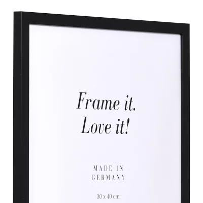 Holzrahmen Maßanfertigung Top Pro S schwarz | Kunstglas UV 99 entspiegelt (2 mm)