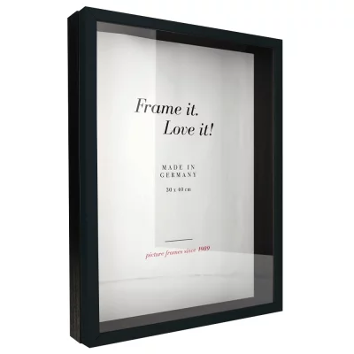 Unibox Bildram 13x18 cm | svart-svart | Standardglas (2 mm)