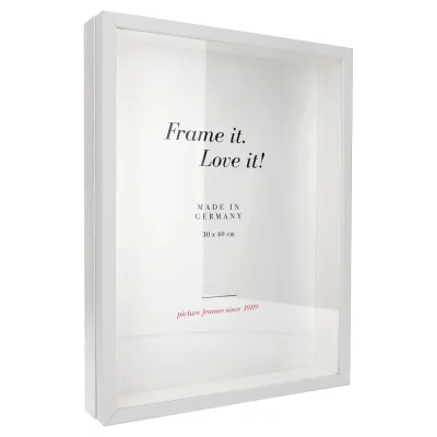 Unibox Bildram 13x18 cm | vit-vit | Standardglas (2 mm)