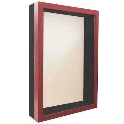 Unibox Bilderrahmen 50x50 cm | rot-schwarz | Normalglas (2 mm)