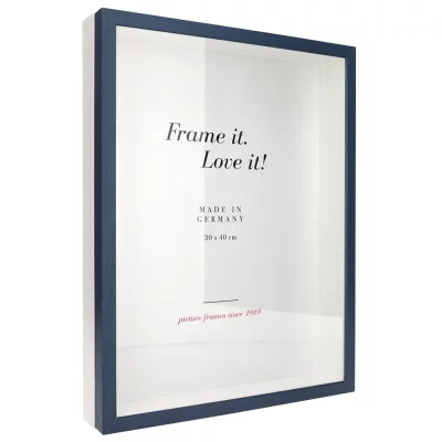 Unibox Bildram 13x18 cm | blå-vit | Standardglas (2 mm)